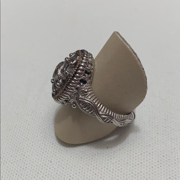 Real Vintage Style Ring- REAL GOLD AND DIAMONDS - Picture 3 of 10